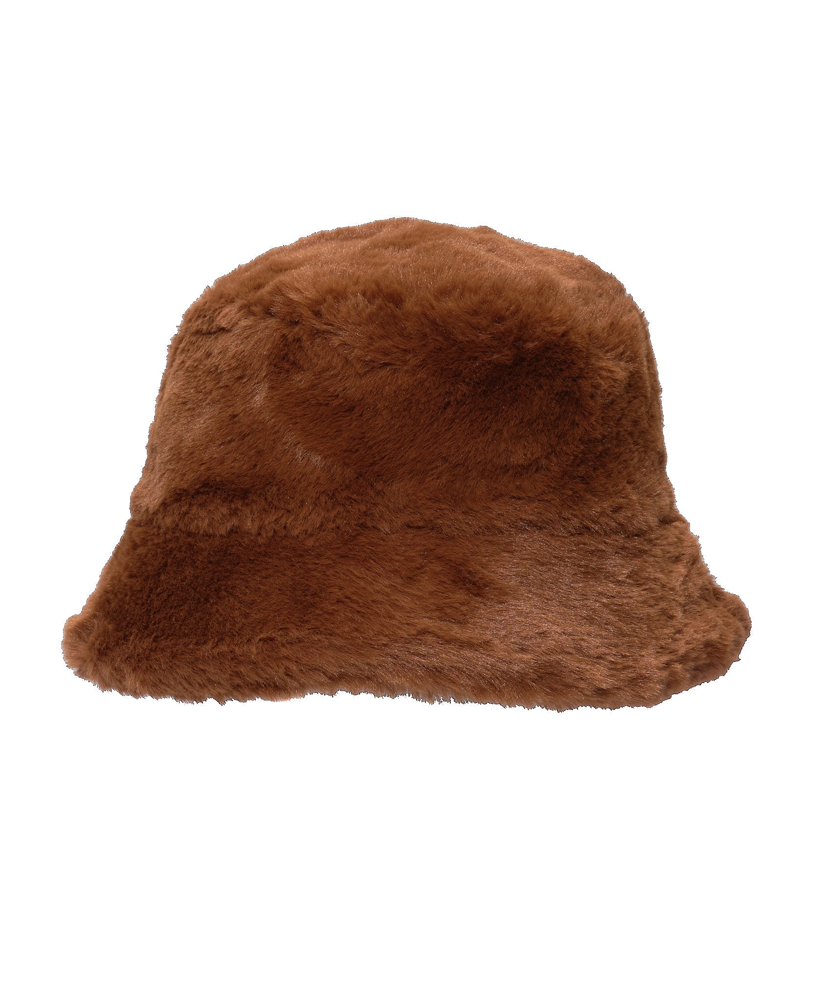 Faux Fur Bucket Hat in color Copper