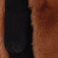 Faux Fur Mitten in color Copper