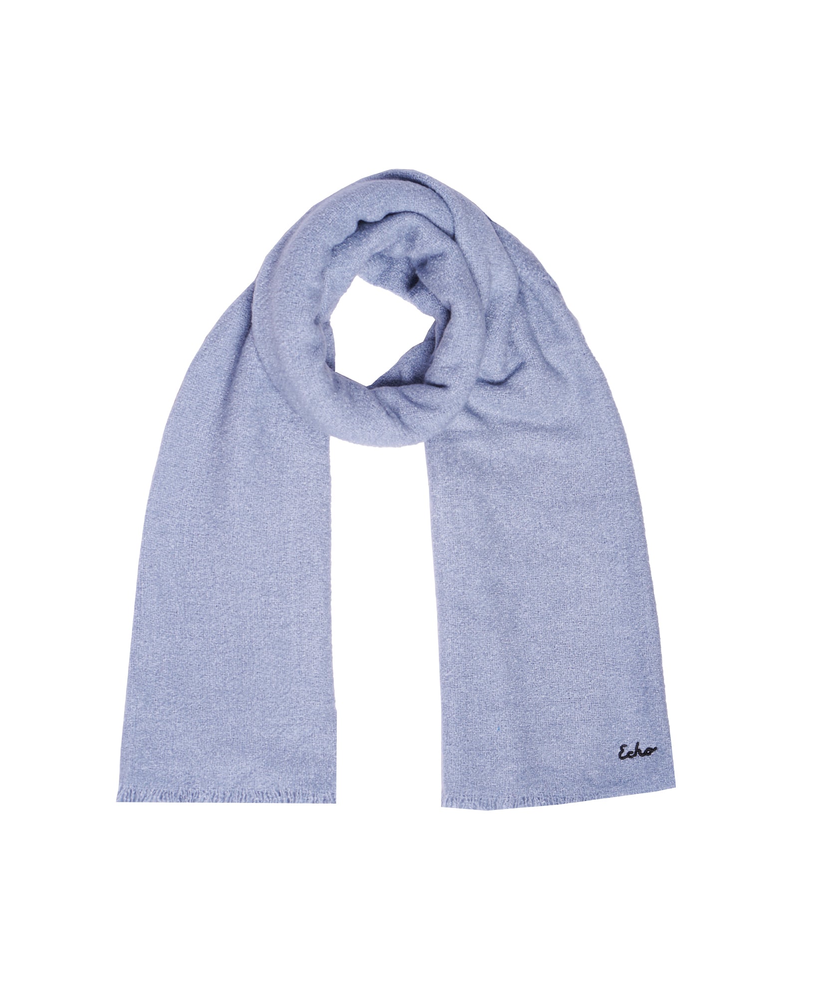 Plush Boucle Scarf in color Blue Shadow