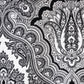 Modern Paisley Fabric in color Black