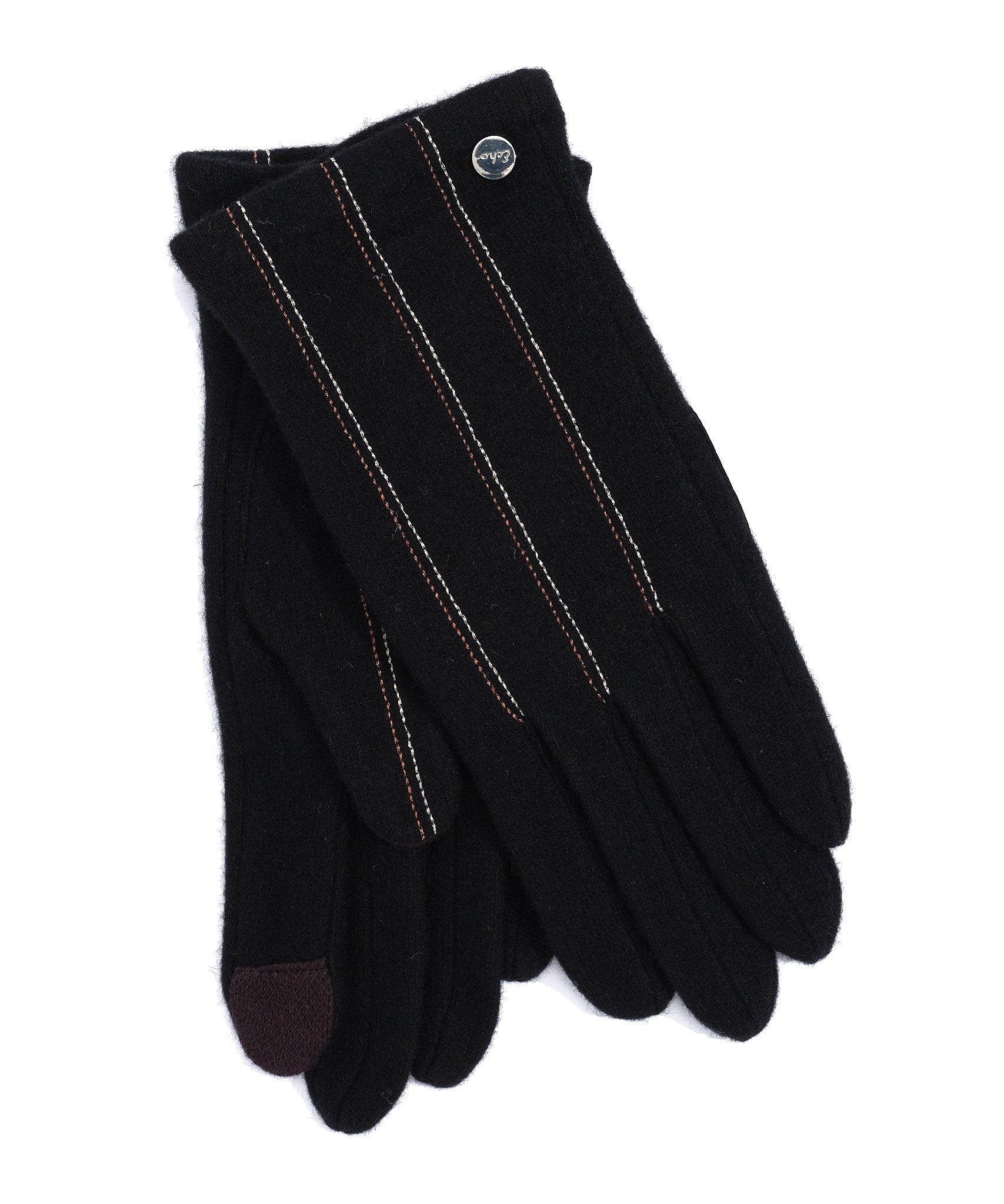 Metallic Embroidered Glove in color Black