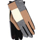 Quilted Colorblocked Glove in color Camel