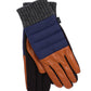 Quilted Puffer Glove in color Navy