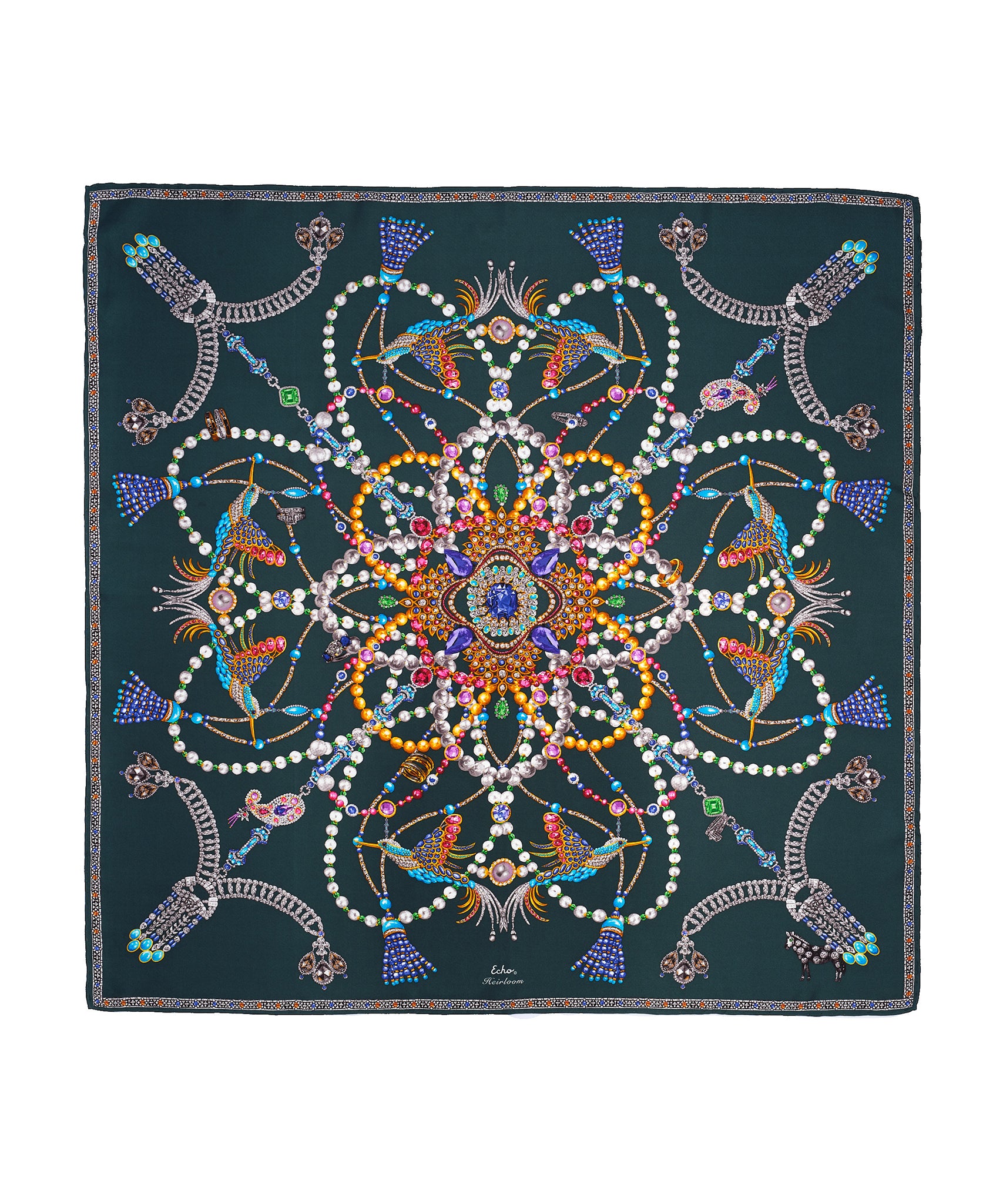 Heirloom Silk Square in color Ivy