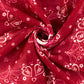 Heart Bandana in color Ruby Red