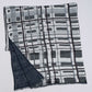 Painted Plaid Tubular Silk Wrap in color Black