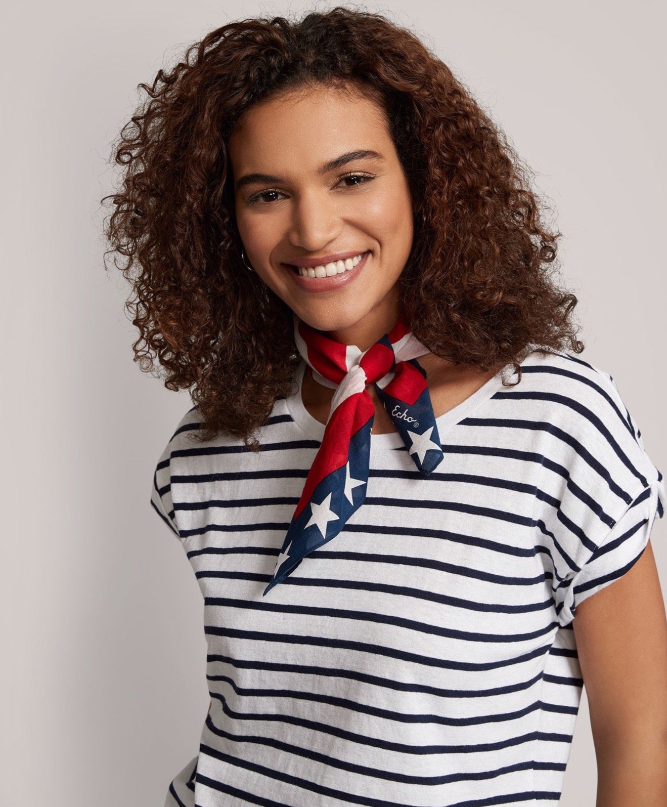 Stars And Stripes Bandana in color Red