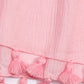 Solid Crinkle Tassel Wrap in color Cloud Pink