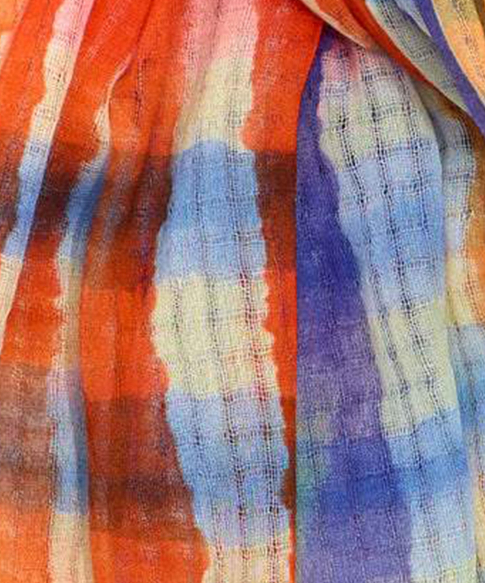 Painted Plaid Wrap in color Multi