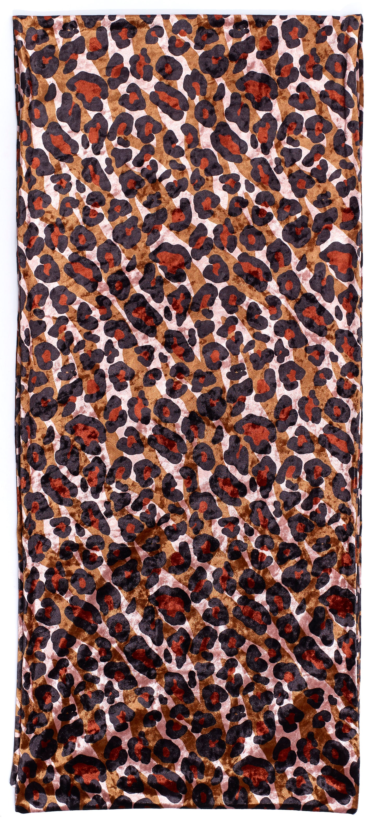Leopard Velvet Tubular Wrap in color Dark Natural