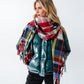 Patched Plaid Wrap in color Multi