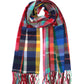 Patched Plaid Wrap in color Multi