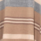 Striped Knit Poncho in color Cream