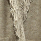 Chunky Open Cardigan W. Fringe in color Oatmeal