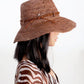 Raffia Packable Bucket Hat in color Brown